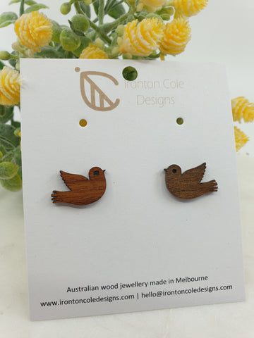 Wooden bird studs